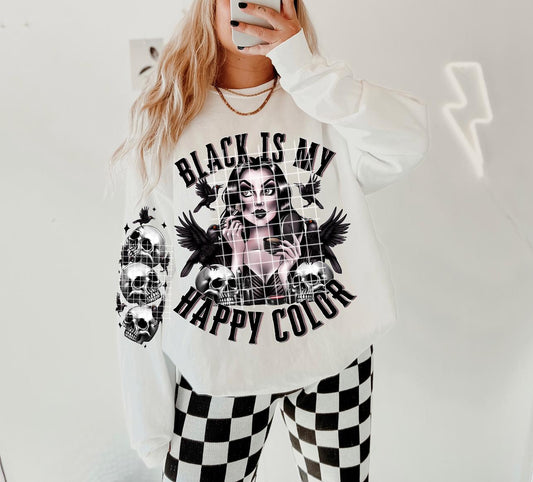 Black Is My Happy Color DTF Transfer
