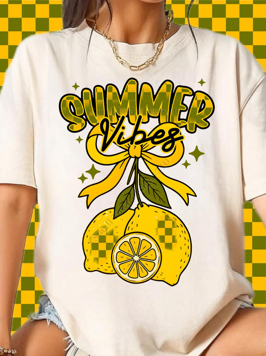 Summer Vibes Lemons DTF Transfer