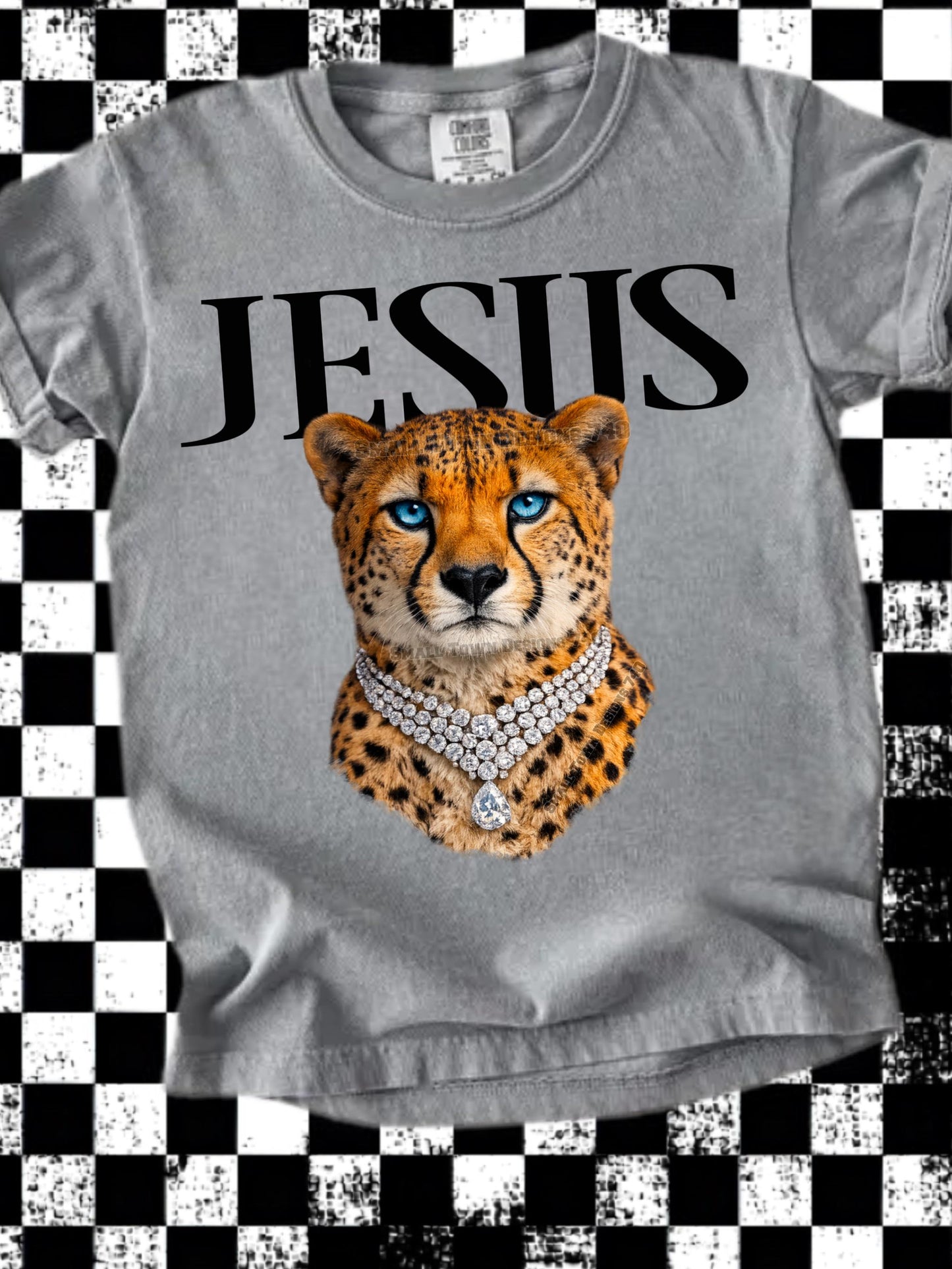 Jesus Cheetah DTF Transfer