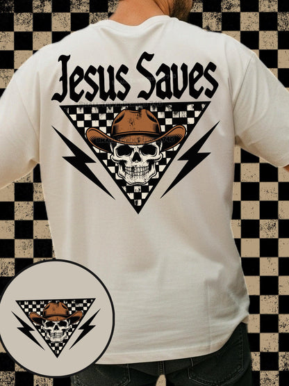 Jesus Saves DTF Transfer