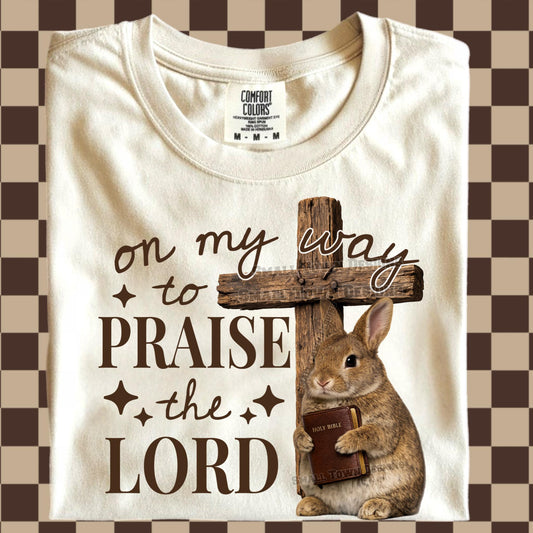 Praise The Lord Bunny DTF Transfer