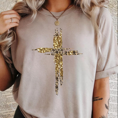 Glitter Cross DTF Transfer