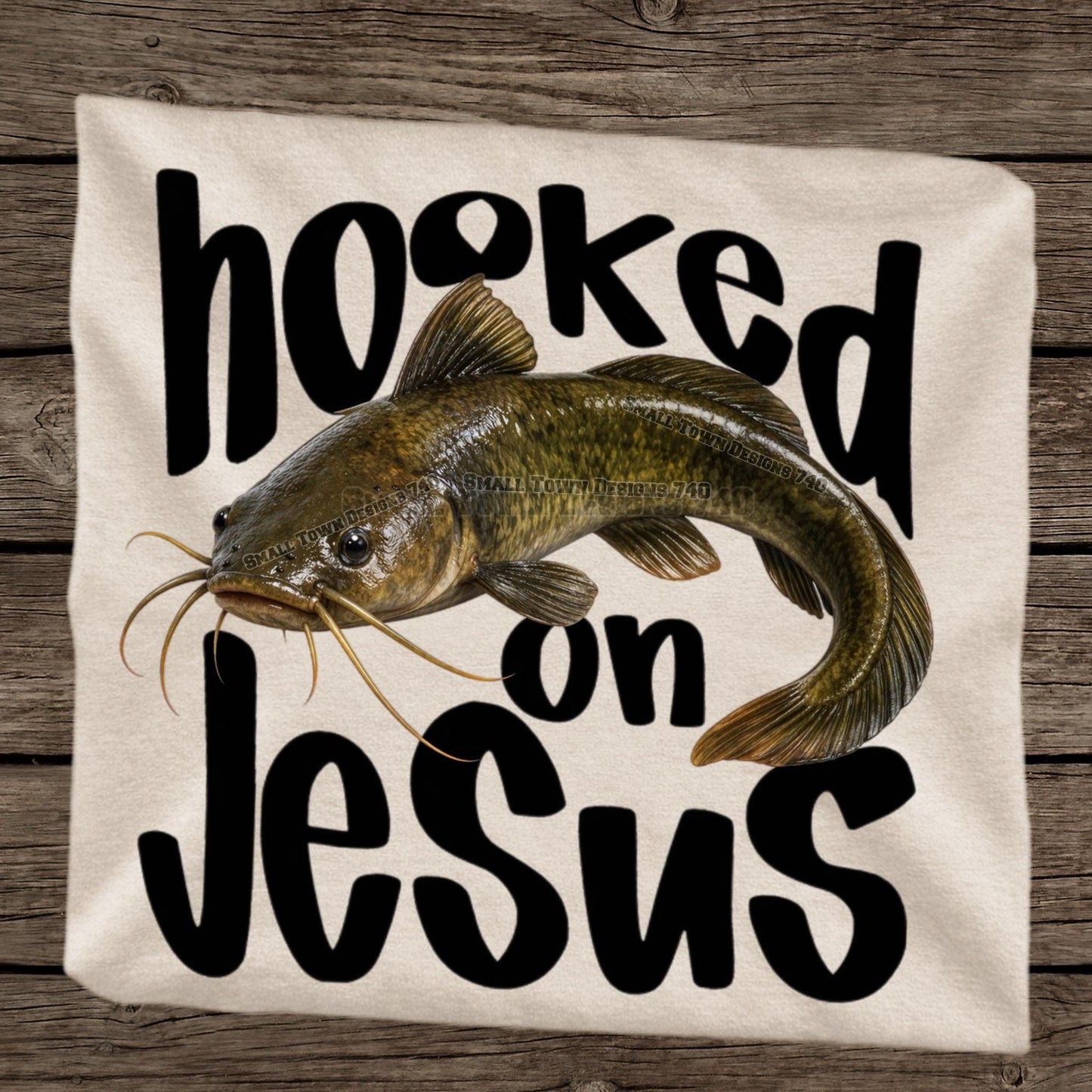 Hooked On Jesus DTF Transfer