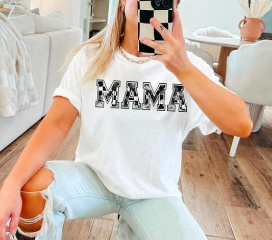 Mama Checkered DTF Transfer