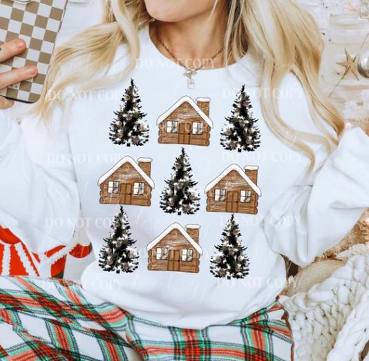 Christmas Cottage DTF Transfer