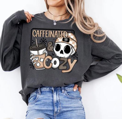 Caffeinated & Cozy DTF Transfer