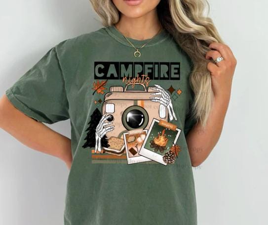 Campfire Nights Photo DTF Transfer
