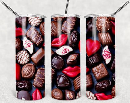 Valentines, Chocolate, Candy, Stainless Steel, Tumbler, Drinkware