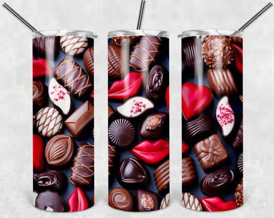Valentines, Chocolate, Candy, Stainless Steel, Tumbler, Drinkware