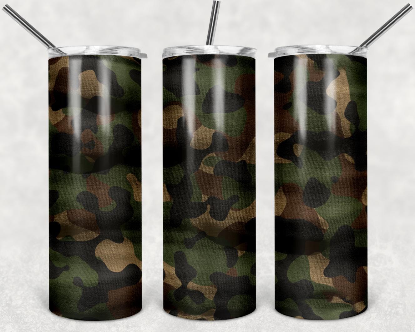 Camo, Stainless Steel, Tumbler, Drinkware