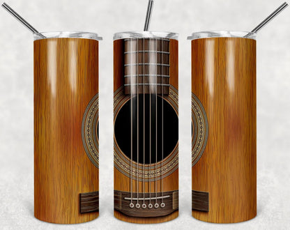 Guitar, Music, Stainless Steel, Tumbler, Drinkware