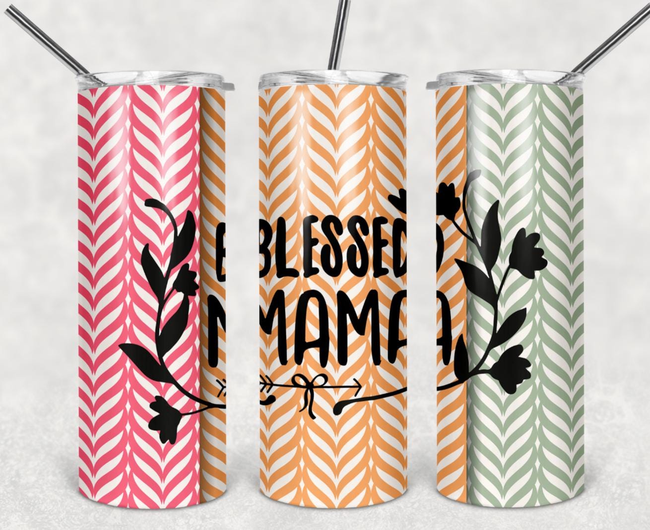Blessed, Mama,  Stainless Steel, Tumbler, Drinkware
