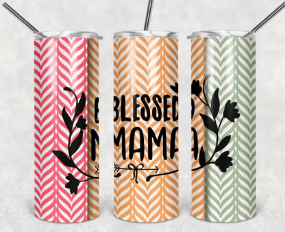 Blessed, Mama,  Stainless Steel, Tumbler, Drinkware