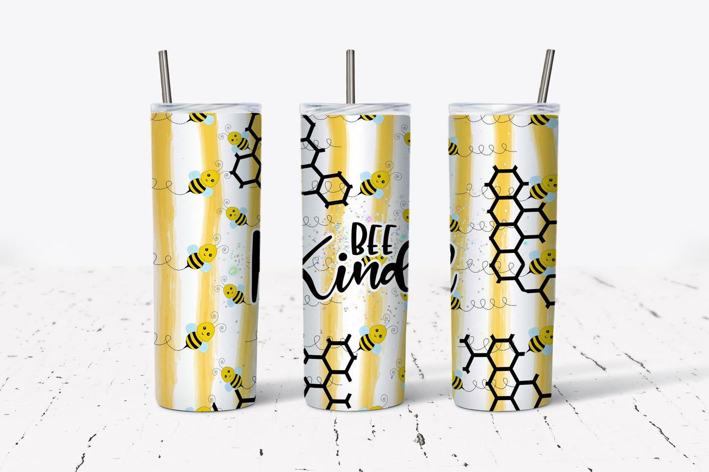 Bee, Kind, Inspirational, Stainless Steel, Tumbler, Drinkware