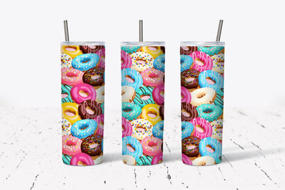 Donuts, Summer, Food, Stainless Steel, Tumbler, Drinkware