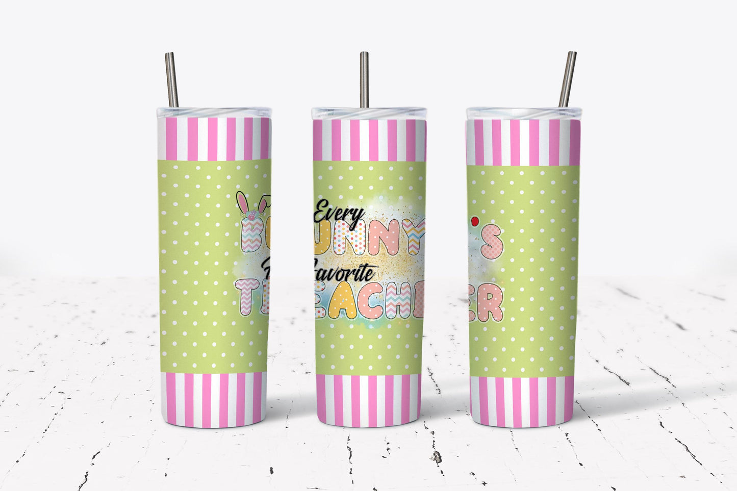 Bunny, Favorite, Teacher, Easter, Stainless Steel, Tumbler, Drinkware