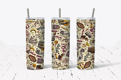 Halloween, Collage, Stainless Steel, Tumbler, Drinkware
