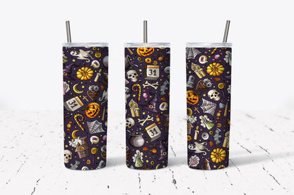 Halloween, Collage, Stainless Steel, Tumbler, Drinkware