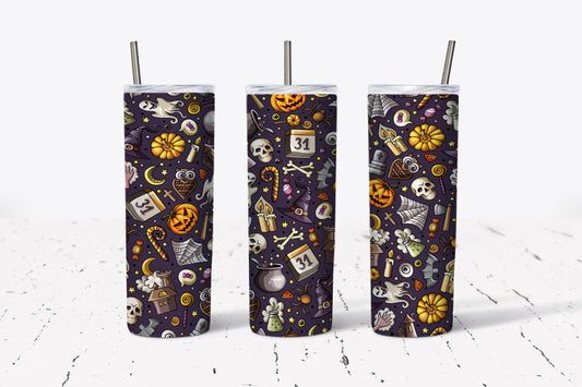 Halloween, Collage, Stainless Steel, Tumbler, Drinkware