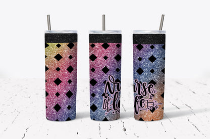 Nurse, Life, Colorful, Stainless Steel, Tumbler, Drinkware