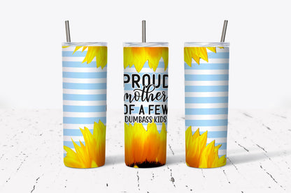 Proud Mother, Dumba** Kids, Floral, Stainless Steel, Tumbler, Drinkware