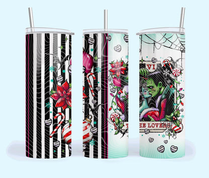 Lovers, Halloween, Christmas, Stainless Steel, Tumbler, Drinkware