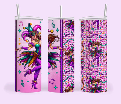 Mardi Gras, Joker, Party, Stainless Steel, Tumbler, Drinkware