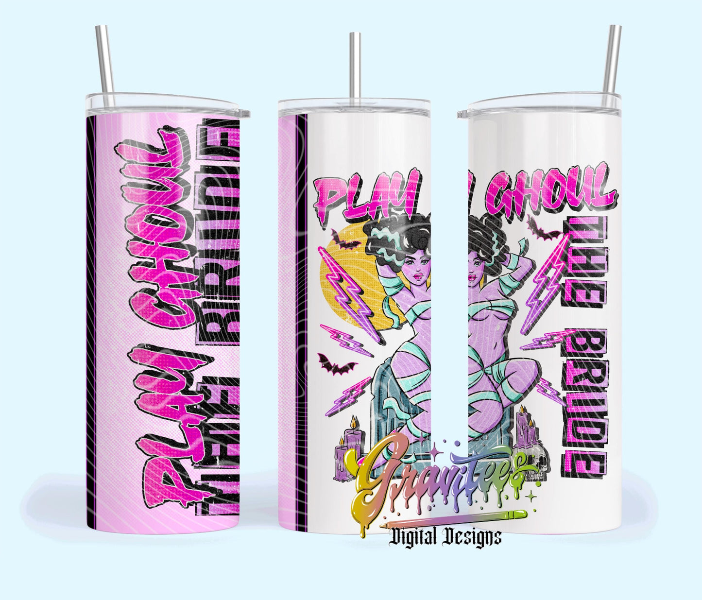 Play, Ghoul, Bride, Halloween, Stainless Steel, Tumbler, Drinkware