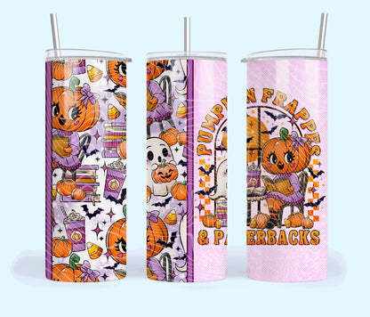 Pumpkin, Frappes, Paperbacks, Halloween, Stainless Steel, Tumbler, Drinkware