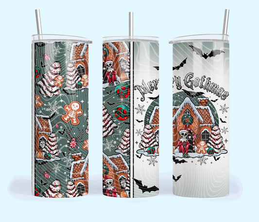 Merry, Gothmas, Christmas, Stainless Steel, Tumbler, Drinkware