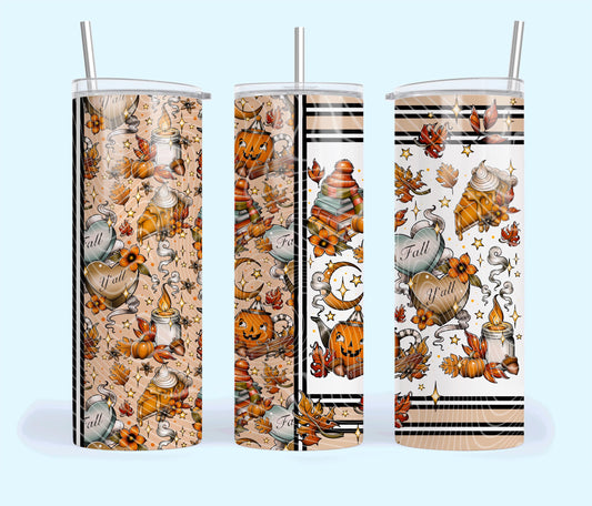 Fall, Ya'll, Heart, Leaves, Halloween, Stainless Steel, Tumbler, Drinkware