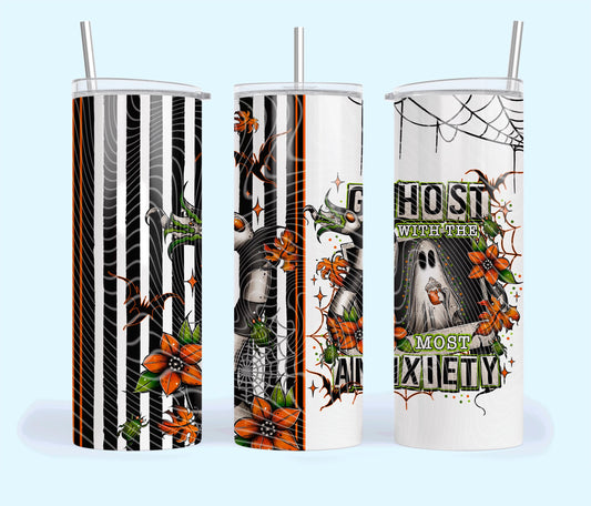 Ghost, Anxiety, Halloween, Stainless Steel, Tumbler, Drinkware