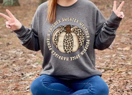 Pumpkin, Patches, Sweater, Weather, DTF Transfer