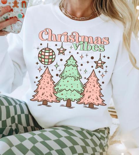 Christmas, Vibes, Collage, DTF Transfer