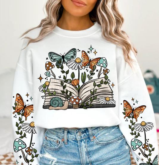 Cottage Core, Books, Boho, Floral, Spring, DTF Transfer