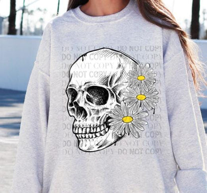 Skull & Daisies, DTF Transfer