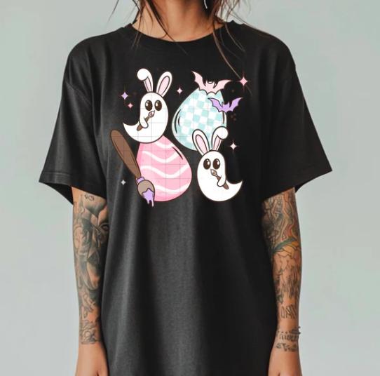Easter, Bunny, Ghosts, DTF Transfer