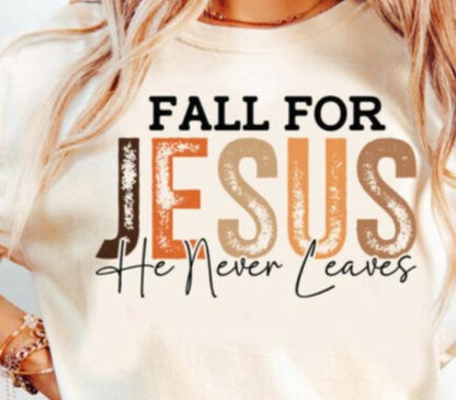 Fall, For Jesus, Religious, Fall, DTF Transfer