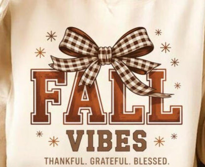 Fall Vibes, Leaves, Fall, DTF Transfer