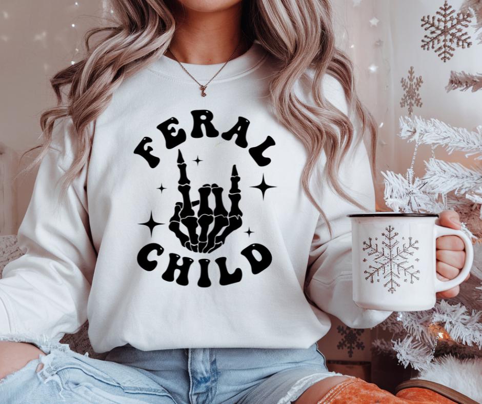 Feral, Child, Rock, DTF Transfer