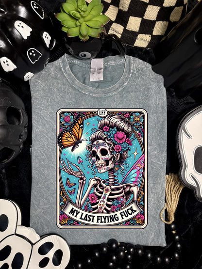 Last Flying, F*uck, Skeleton, Floral, DTF Transfer