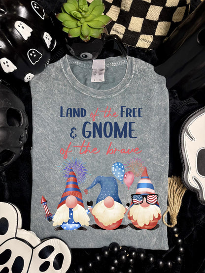 Land Of the Free, Gnome, Brave, 4th, Independence, DTF Transfer