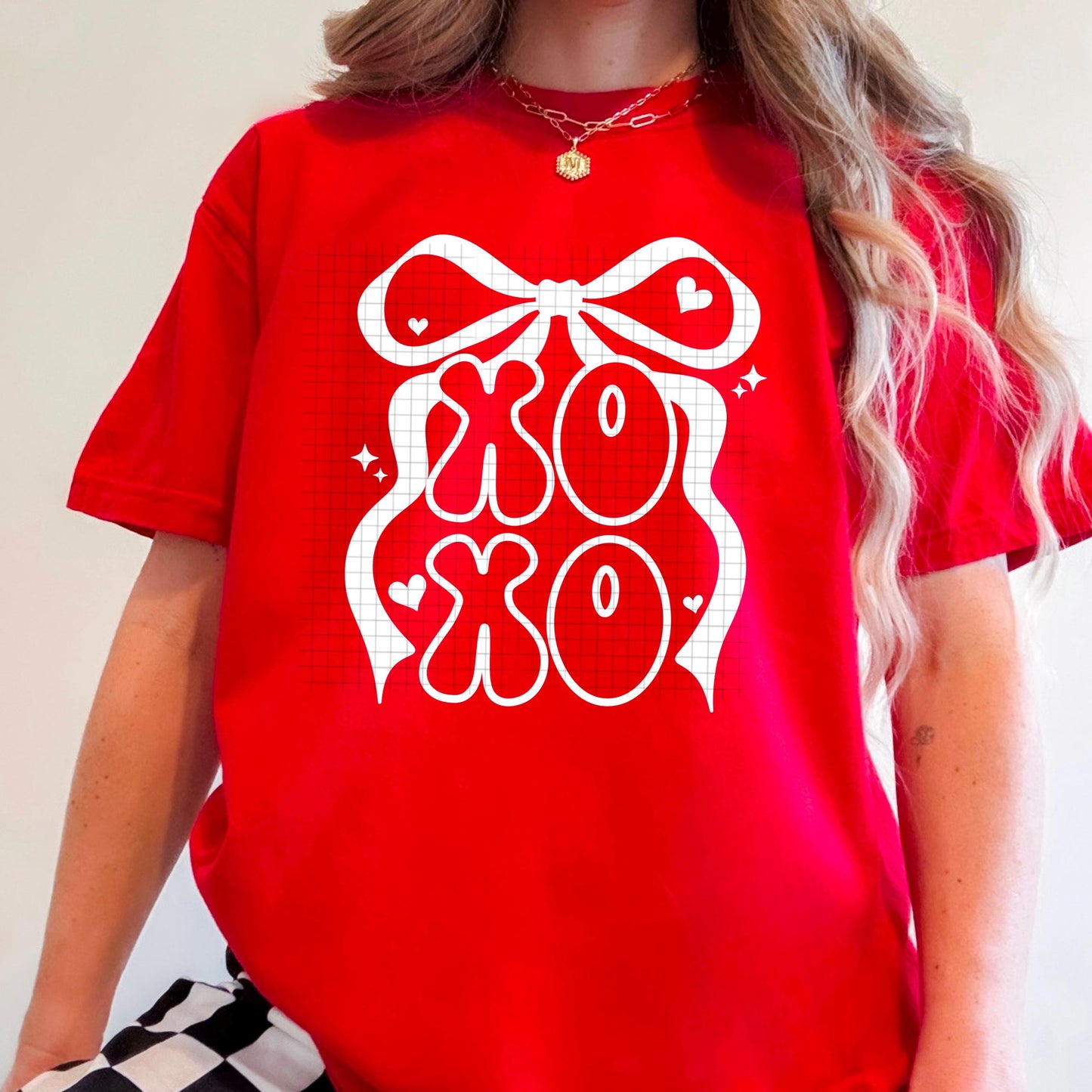 XOXO, Coquette, Bow,  Valentines,  DTF Transfer