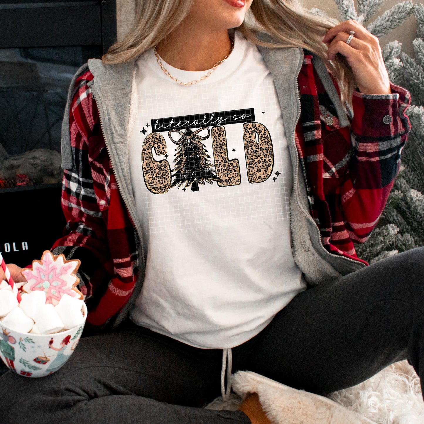 Literally, So Cold, Winter, Christmas Tree, DTF Transfer