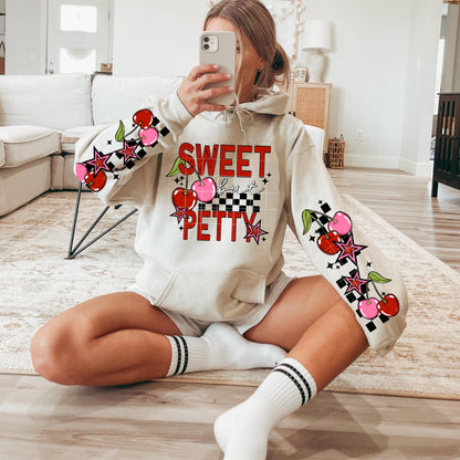 Sweet, Petty, Checkered, Cherry, DTF Transfer