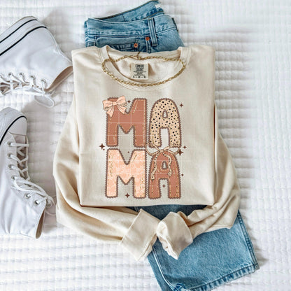 Mama, Bow,  DTF Transfer