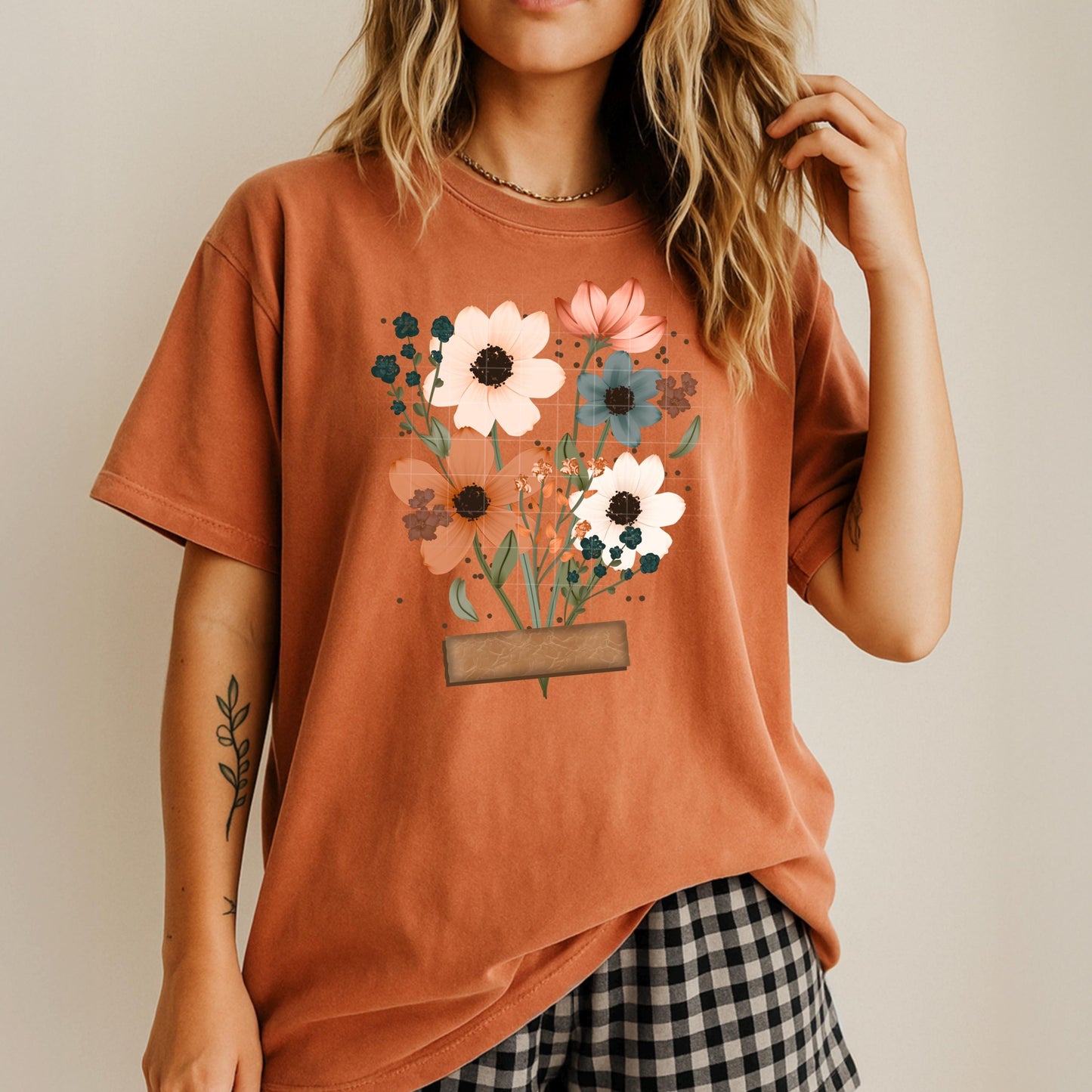 Floral, Bouquet, Boho, DTF Transfer