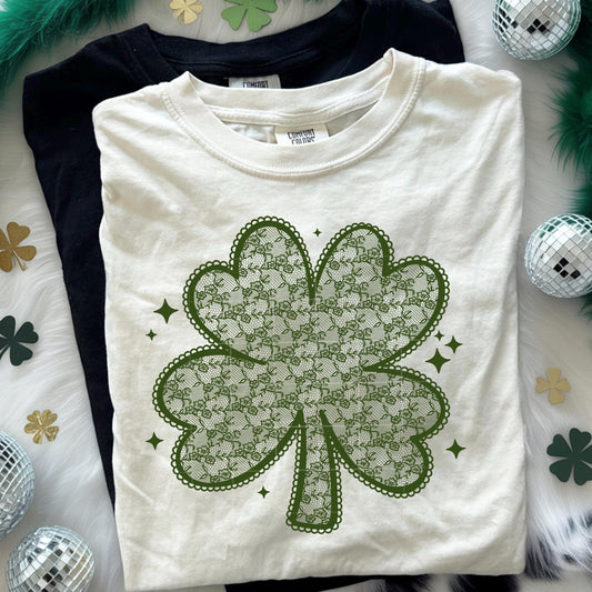 Shamrock, Clovers, St Patricks, Lucky, Lace, DTF Transfer