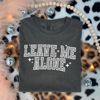 Leave Me Alone, Checkered, DTF Transfer