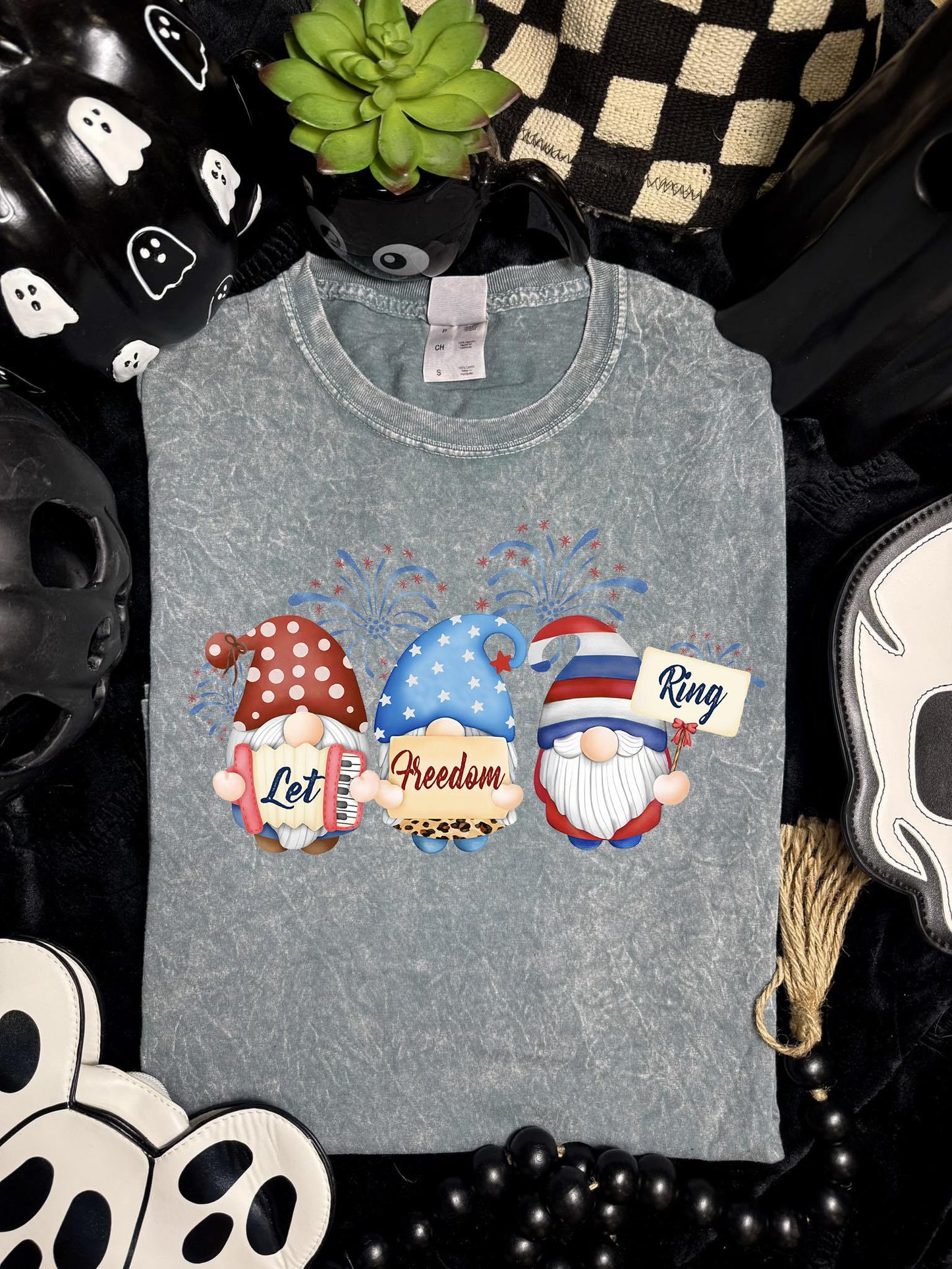 Let Freedom Ring, Gnome, Independence, DTF Transfer